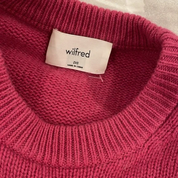 Aritzia Wilfred Luxe Cashmere Maria Sweater pink - Picture 3 of 4